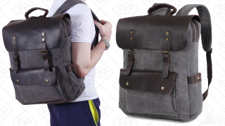 Schlep All Your Gear In This Affordable Canvas and Leather Backpack